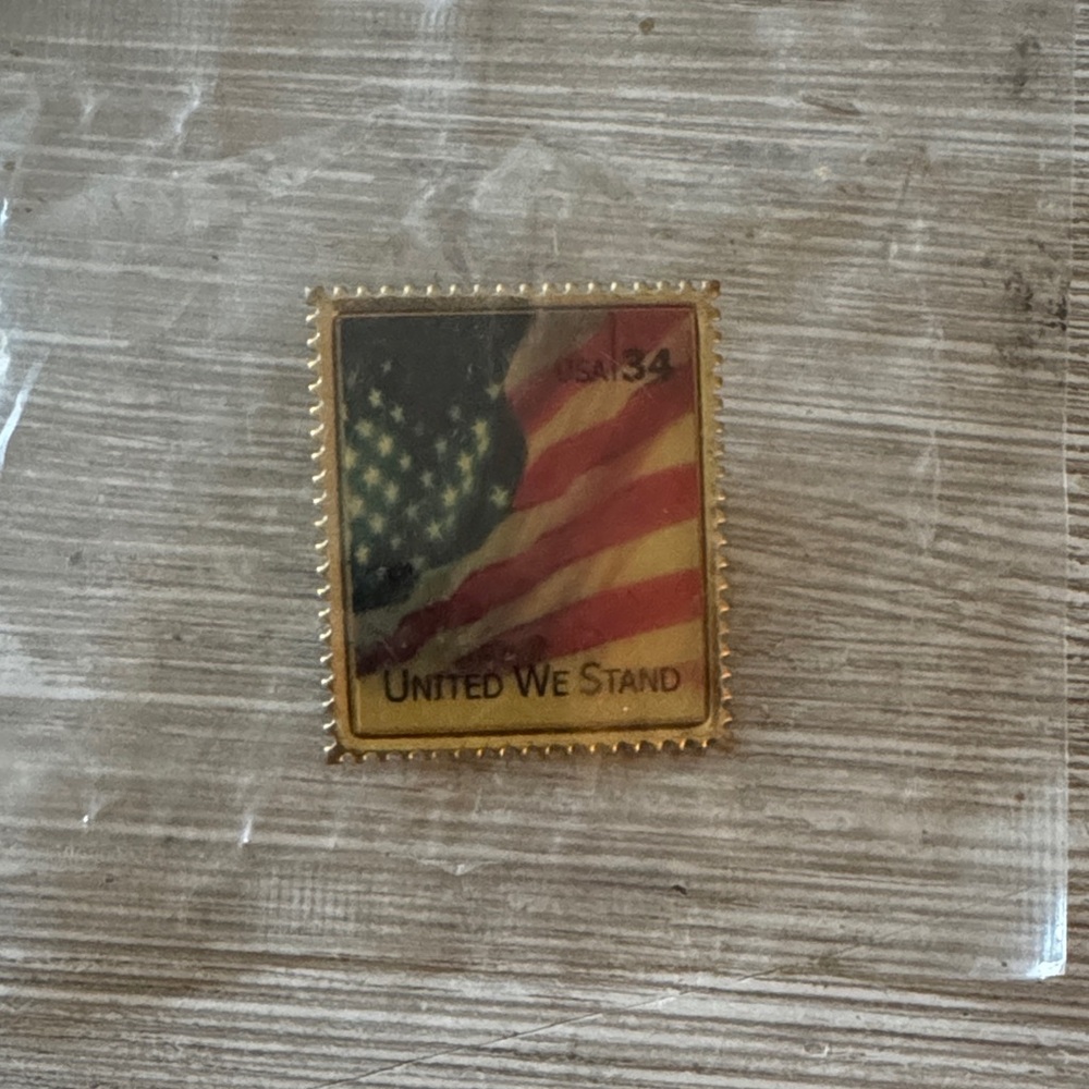 United We Stand Stamp Pin